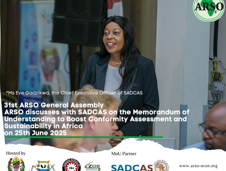 𝐒𝐀𝐃𝐂𝐀𝐒 𝐒𝐈𝐆𝐍𝐒 𝐌𝐨𝐔 𝐰𝐢𝐭𝐡 𝐀𝐟𝐫𝐢𝐜𝐚𝐧 𝐎𝐫𝐠𝐚𝐧𝐢𝐬𝐚𝐭𝐢𝐨𝐧 𝐟𝐨𝐫 𝐒𝐭𝐚𝐧𝐝𝐚𝐫𝐝𝐢𝐬𝐚𝐭𝐢𝐨𝐧 -𝐀𝐑𝐒𝐎 𝐭𝐨 𝐛𝐨𝐨𝐬𝐭 𝐂𝐨𝐧𝐟𝐨𝐫𝐦𝐢𝐭𝐲 𝐀𝐬𝐬𝐞𝐬𝐬𝐦𝐞𝐧𝐭 𝐚𝐧𝐝 𝐒𝐮𝐬𝐭𝐚𝐢𝐧𝐚𝐛𝐢𝐥𝐢𝐭𝐲 𝐢𝐧 𝐀𝐟𝐫𝐢𝐜𝐚